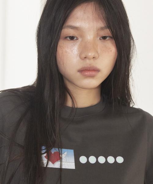 러브 도브 티셔츠 (charcoal)