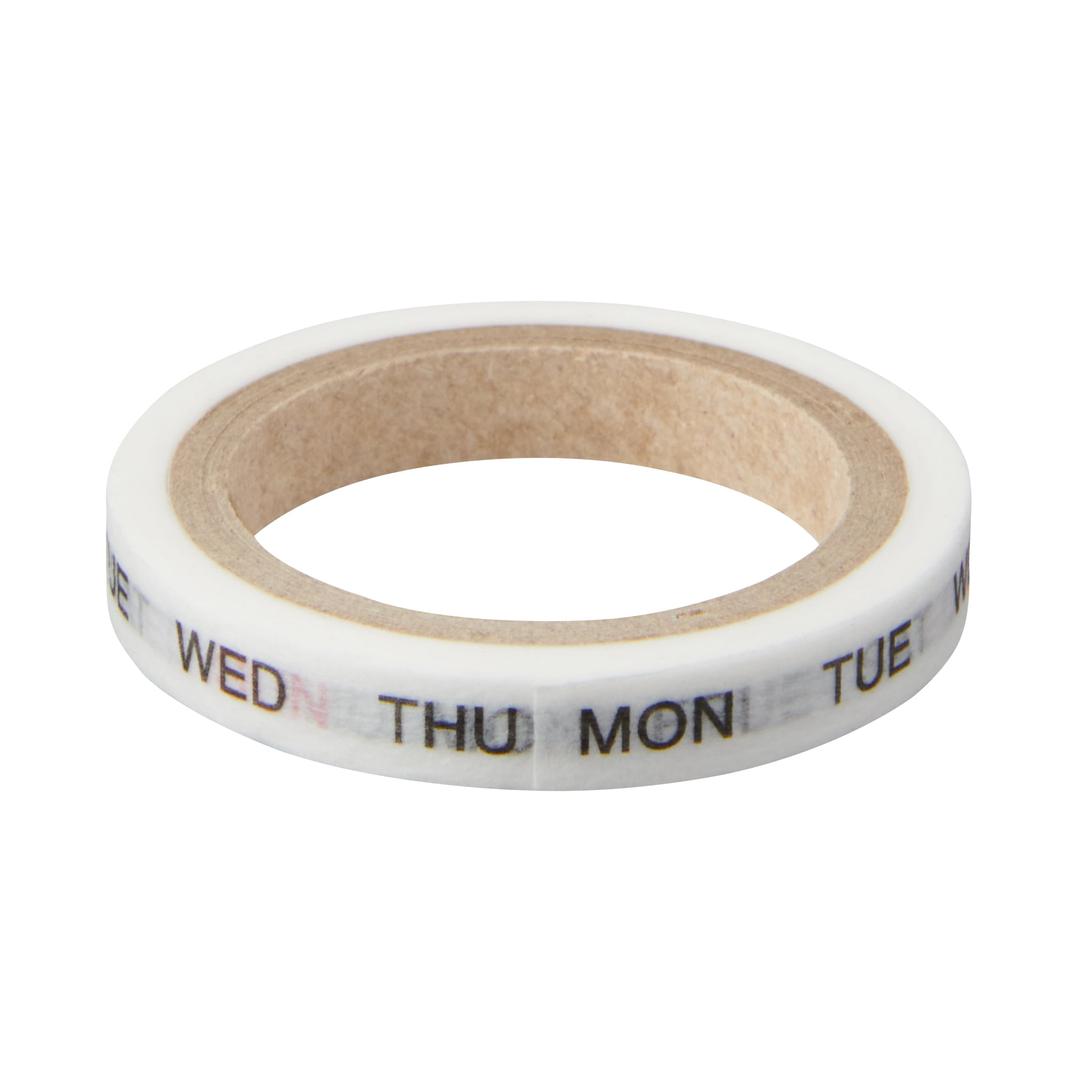 무인양품 일본 문구 마스킹 테이프 요일 영문 프린트 60주 분