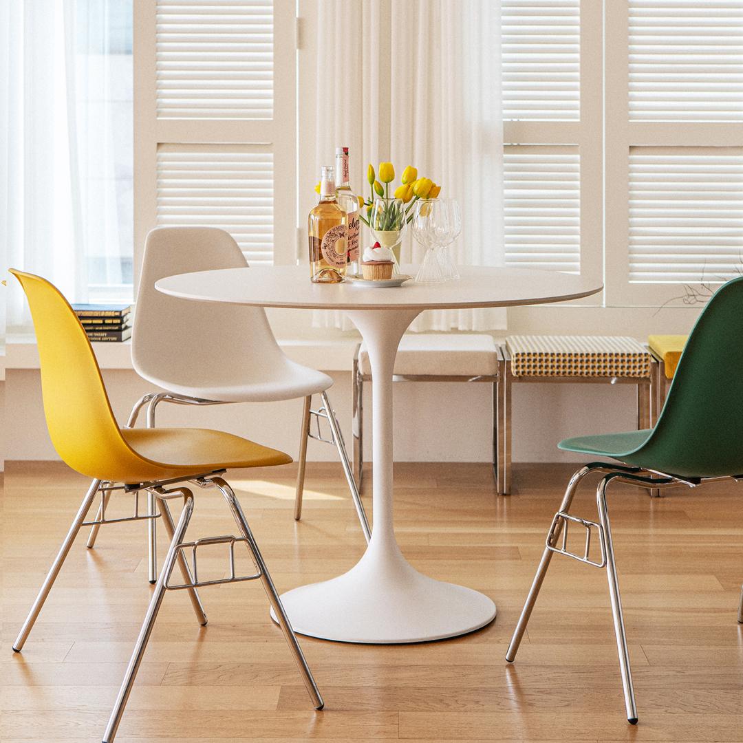 루시 화이트 세라믹 원형 독스타 식탁 테이블 800파이 ~ 1100파이