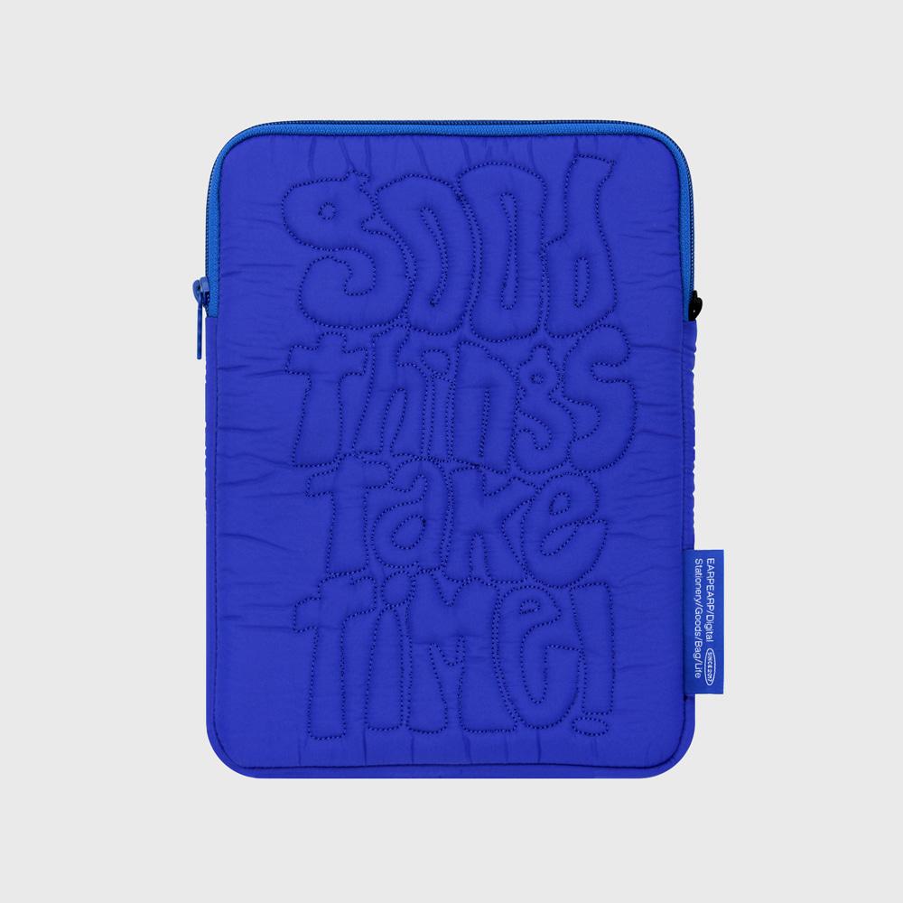 GOOD THINGS TAKE TIME-BLUE(아이패드 파우치)