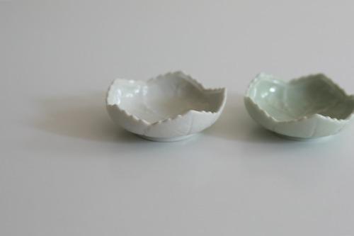 재팬 나뭇잎 낮은종지