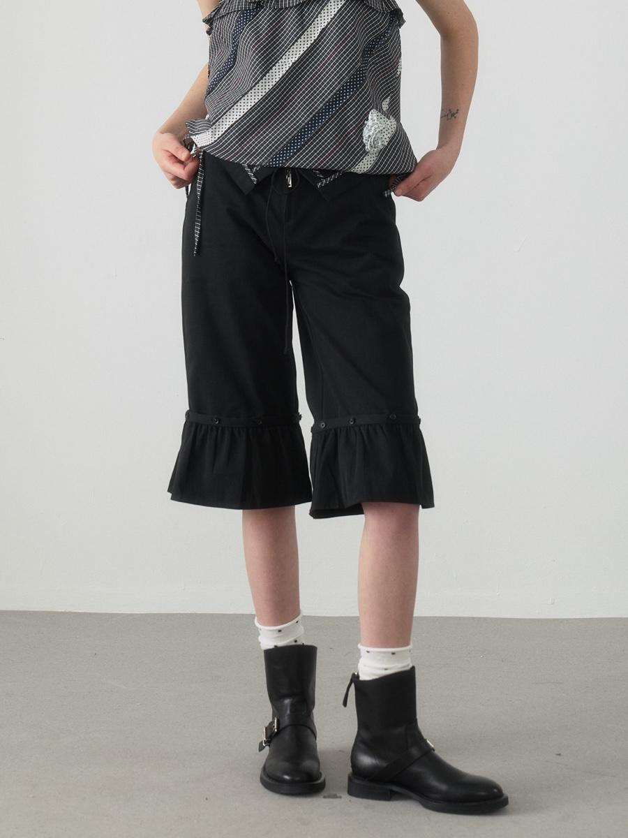 YaWhat Folding Detachable Ruffle Capri Pants