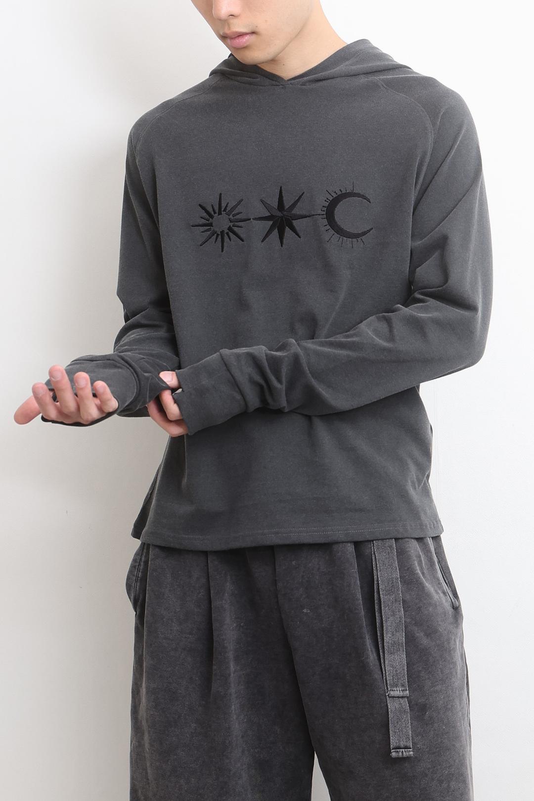 x(Unarchived) Universe Hood Long Sleeve (Pigment Charcoal)