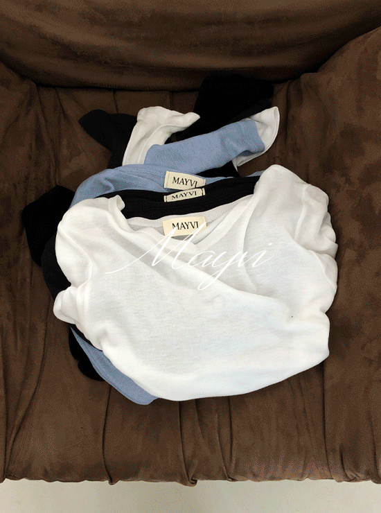 언더비 [당일발송🔥/얼리스프링🌸/Mayvi/두장이상할인/-3kg 핏] 시즌 촉촉 울 여리핏 티셔츠 (5 color)