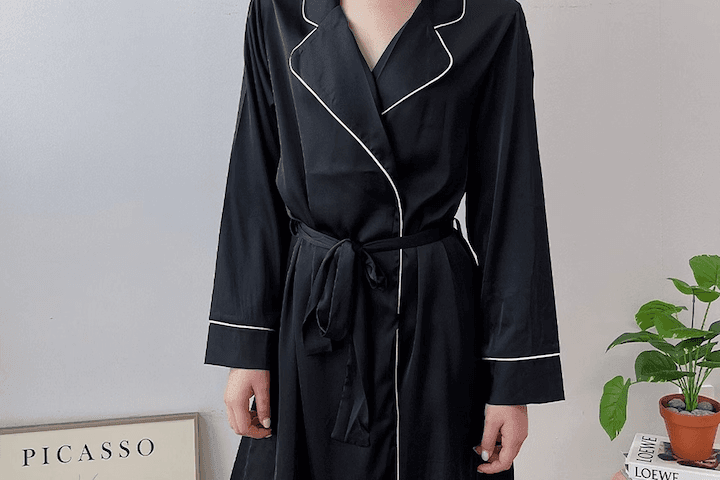 고급 프리미엄 호텔 실크 나이트 수면 로브 가운 잠옷 파자마 2color