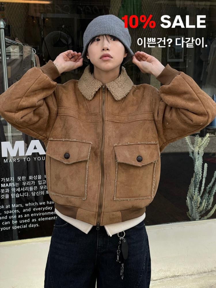 [단독10%]유니섹스 스웨이드 딥 워크 무스탕 자켓(2color)