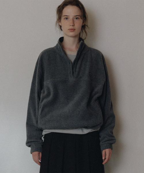 Jeff fleece anorak (melange gray)