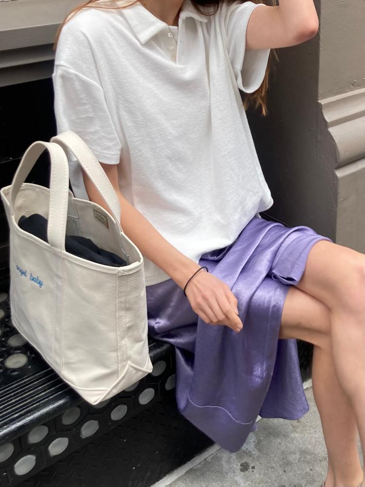 BORUS-테리 폴로 티셔츠-화이트 (03.20 예약발송)