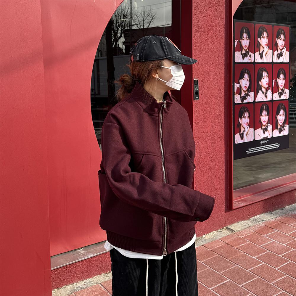 [Unisex] 오버핏 바스켓 울 블루종