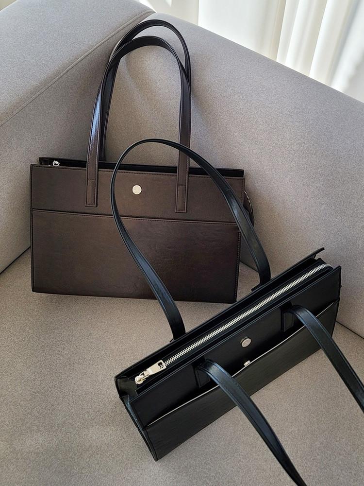 싸이클 빅 스퀘어 숄더 바게트 토트 쇼퍼백 아이패드 A4 노트북 가방 6컬러