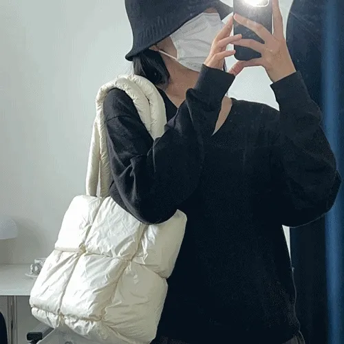 [2컬러/경량] 패딩 체크백