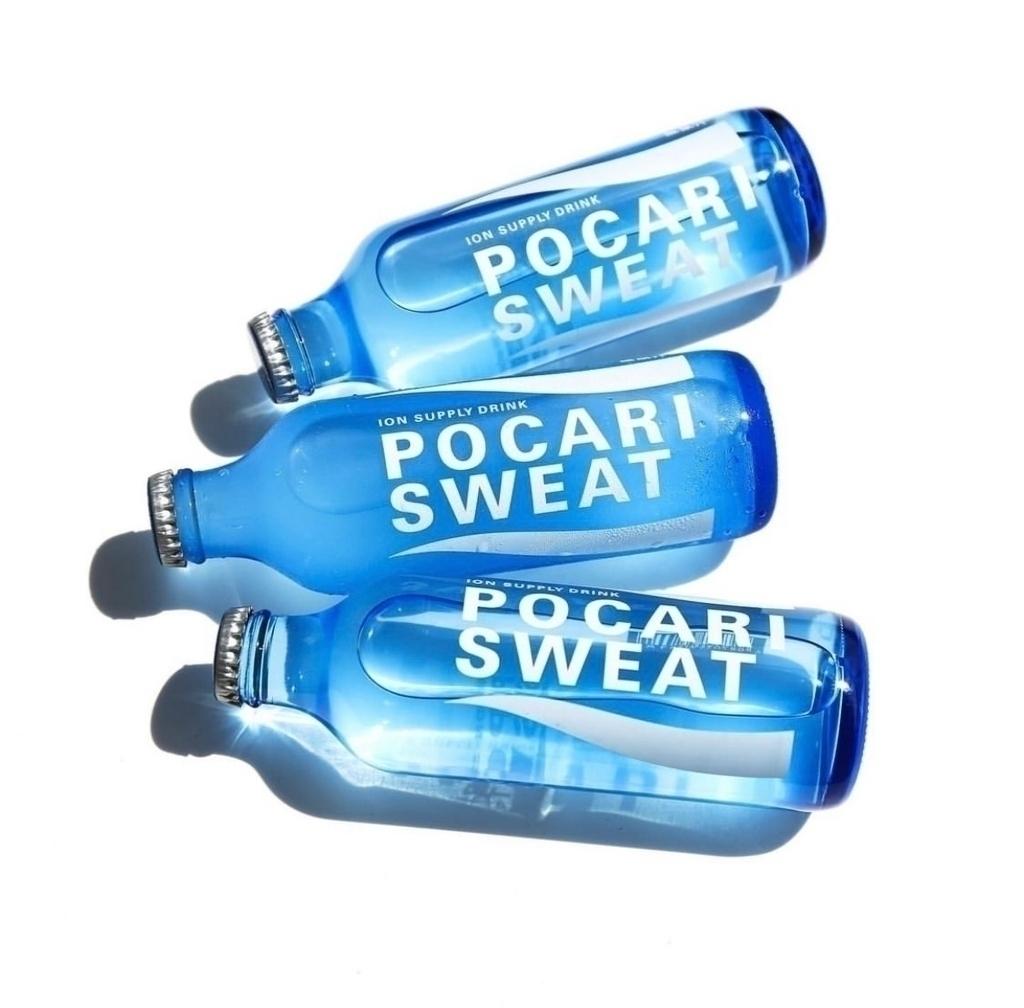 [일본한정판] 포카리스웨트 리터너블 병/유리병 250ml
