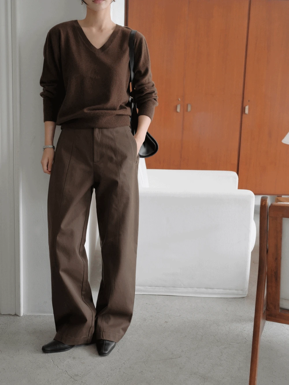 아모스 코튼 와이드 팬츠_Amos pants