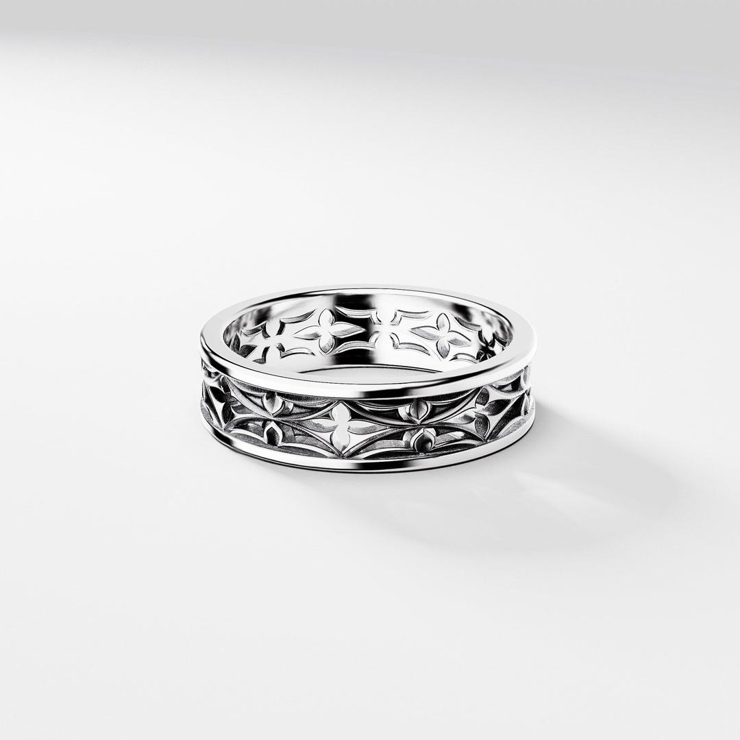 Leger Openwork Band Ring in Sterling Silver