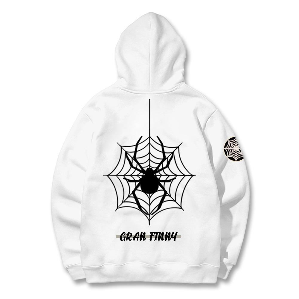 스파이더 후드 티셔츠- 바닐라 화이트