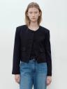 the margot - POCKET TWEED JACKET (BLACK)
