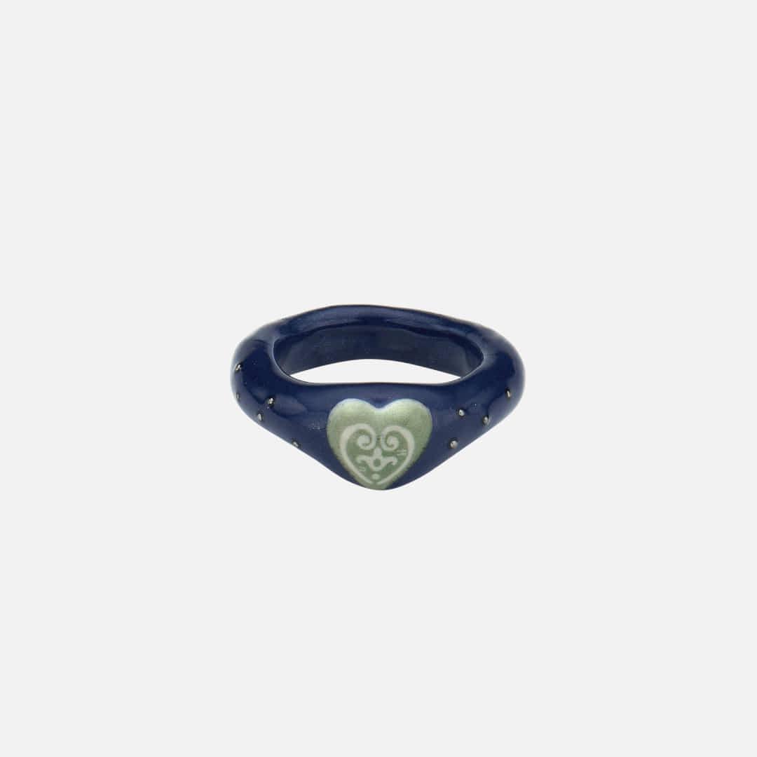 dotty romance ring-navy