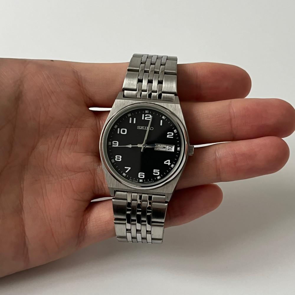 [중고] SEIKO - 00s genta case black dial quartz