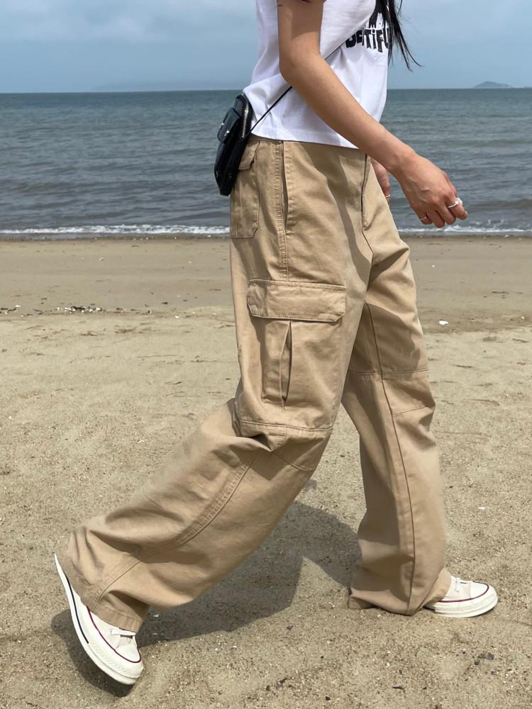 하우스 피스 와이드 카고 팬츠