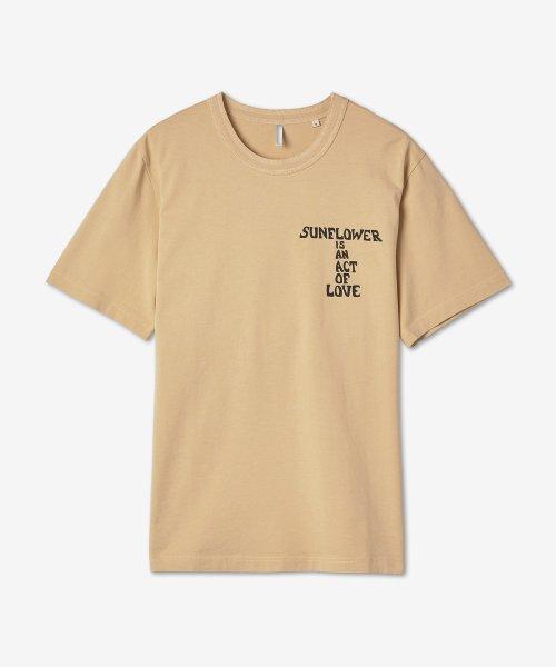 남성 마스터 SS 러브 반소매 티셔츠 - 옐로우 / 2013010