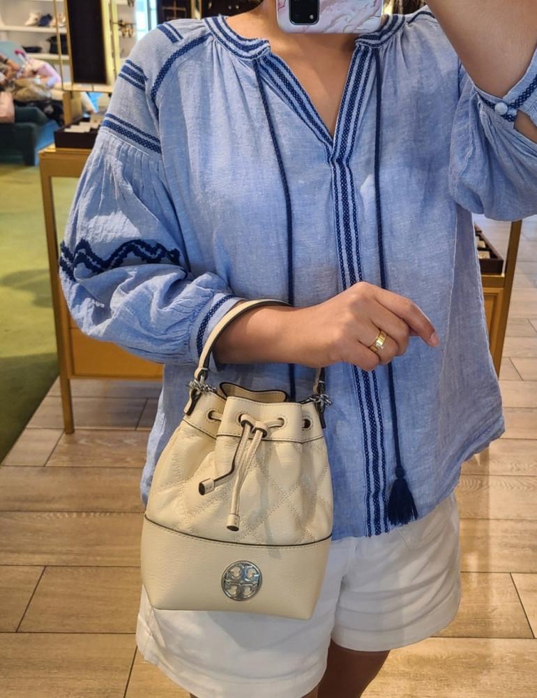 [미국아울렛] 토리버치 윌라 미니 드로우스트링 버킷 토트백 겸 크로스백 4컬러