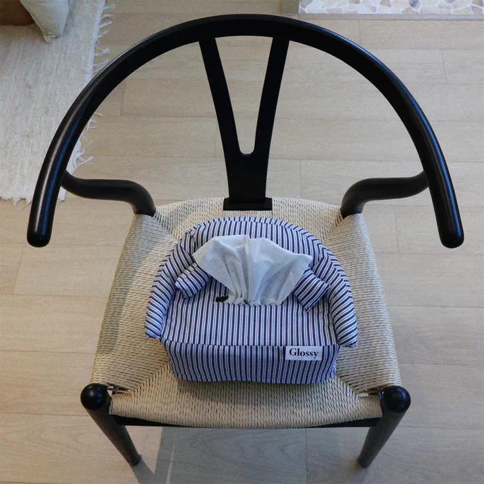 Stripe sofa tissue cover 스트라이프 소파 티슈 커버(white) (8/7 출고)