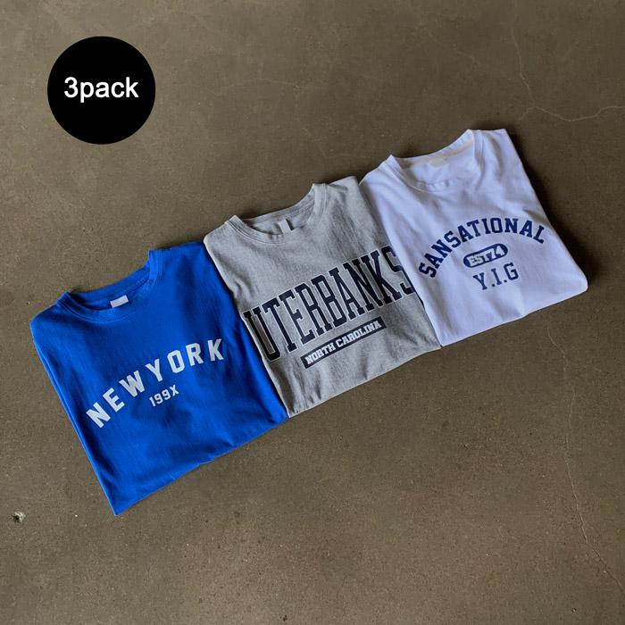 [3pack] 업 델로 데일리 프린팅 반팔티 (13color)