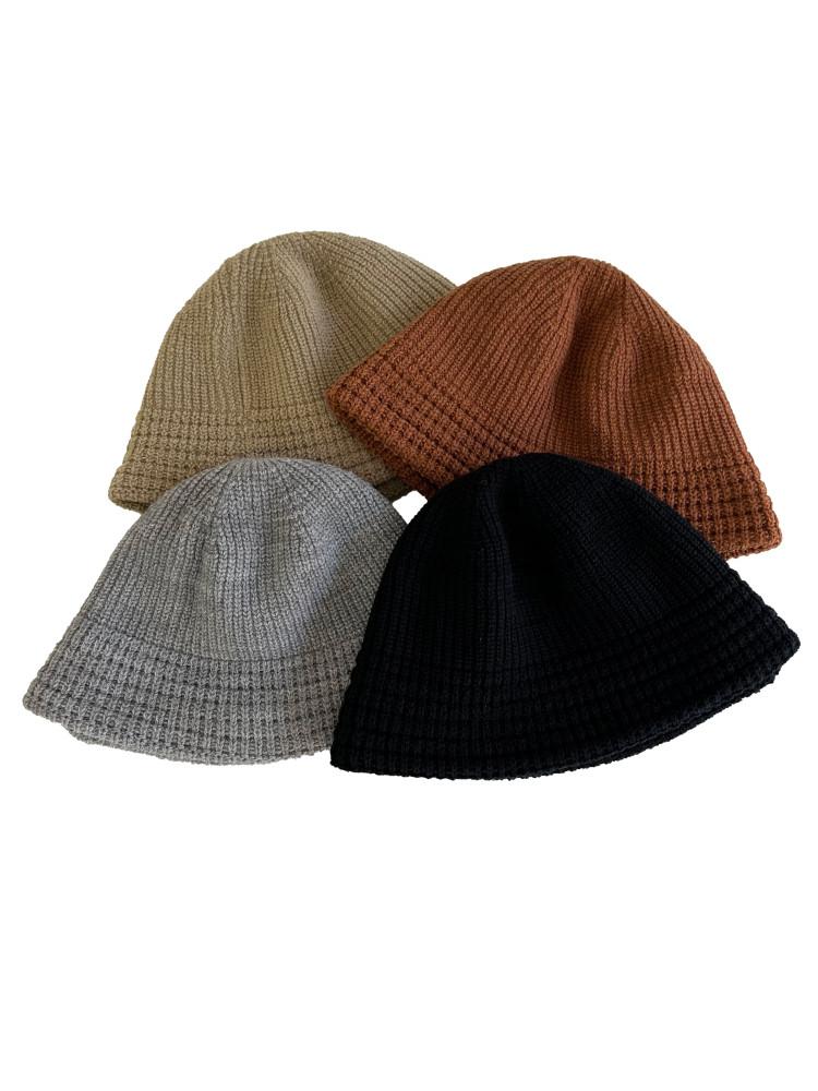 동글이 니트 벙거지 4color 남자 여자 공용 빅사이즈 니트 버킷햇 가을 겨울 따듯한 모자