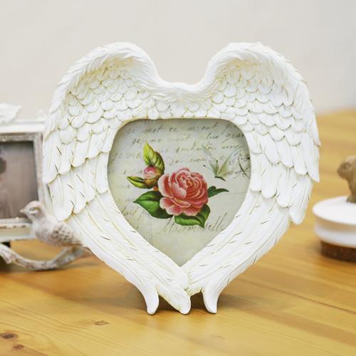 [사스&벨]  천사날개 포토프레임 아이보리