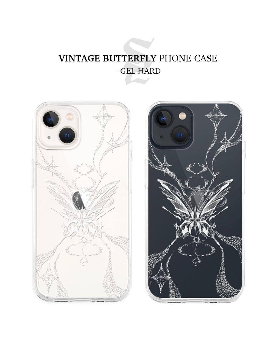 Vintage butterfly phone case (젤하드)