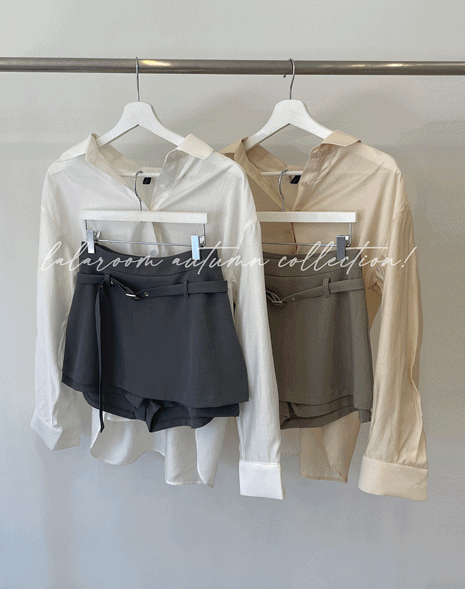 라라룸 헤이즐 버클 치마바지