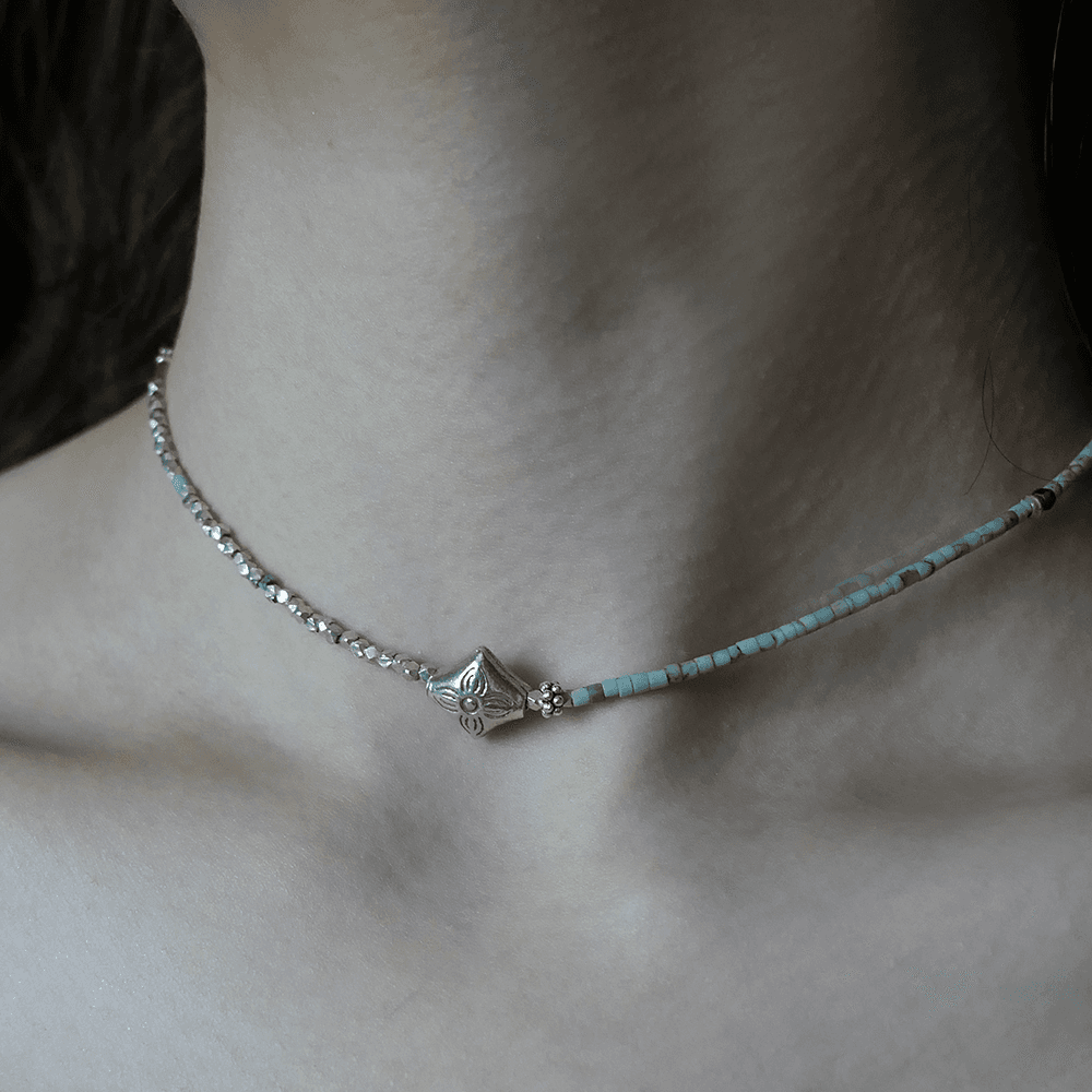 Diamond Howlite Necklace