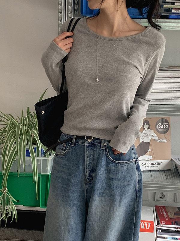 프렌치오브 [1+1][16만장돌파/후기인증]샌딩 라운드넥 티셔츠 (반팔/긴팔ver)(12color)