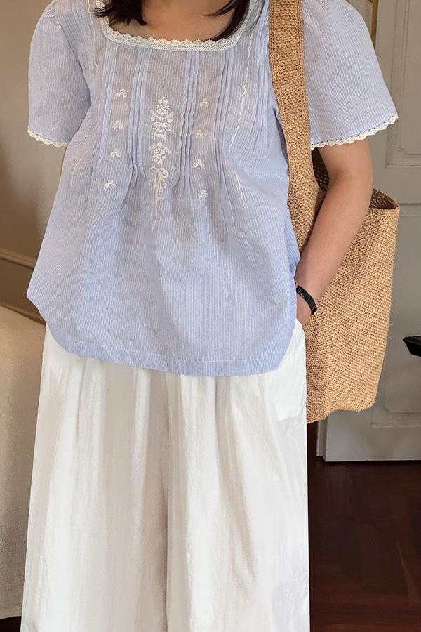 노르 레이스 블라우스