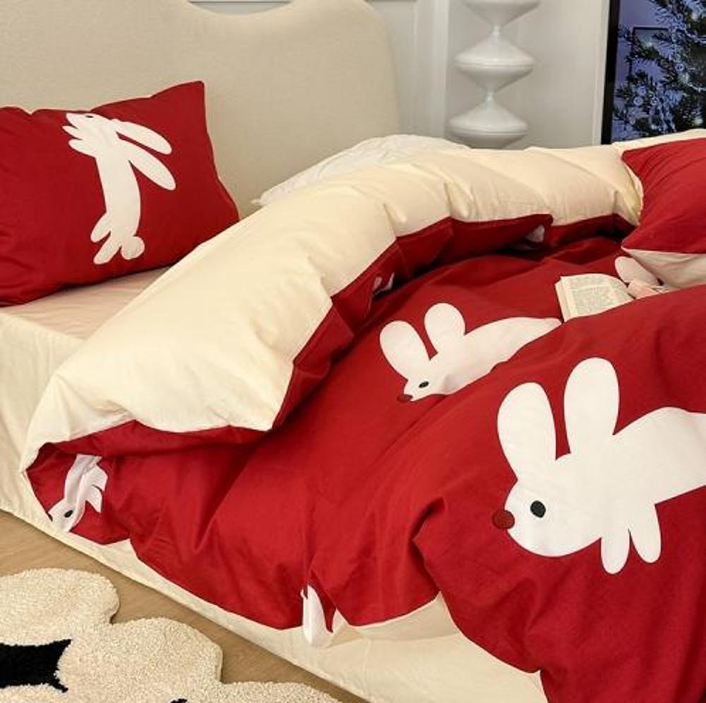 코지풀 40수 해피 버니 이불커버 세트