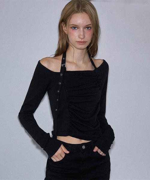 Eyelet Belt Long Sleeve [Black]