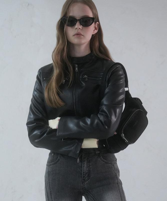 Rider Art Leather Jacket BLACK