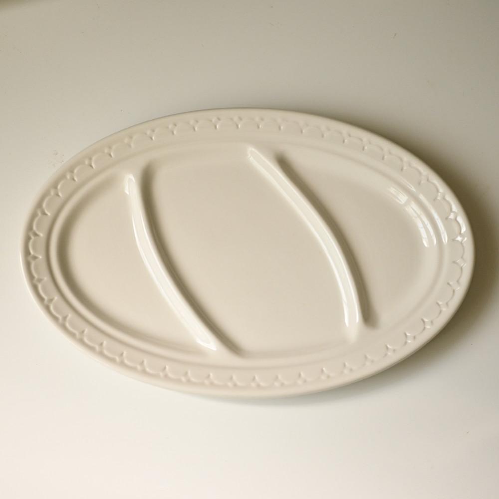 빈티지 시라쿠스 레스토랑웨어 화이트 플래터 나눔접시