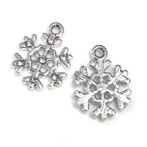 [고리 큐빅눈꽃] 실버 (2개)