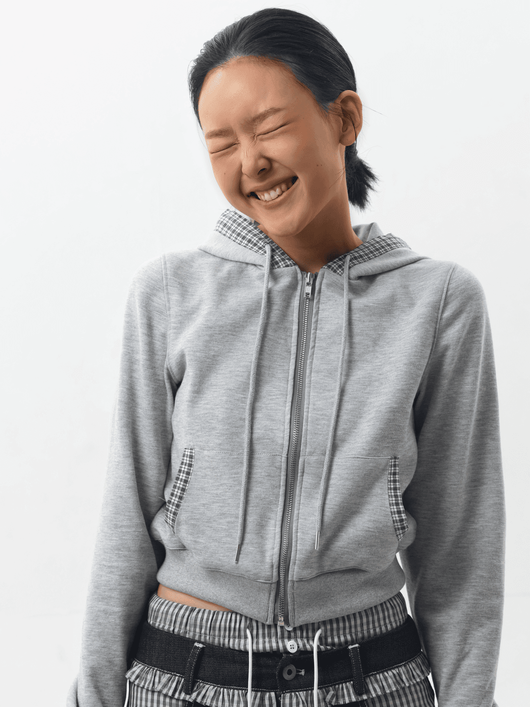 [1/22 20:00 PM 오픈] Check Ending Daily Hooded Zip-Up _Gray
