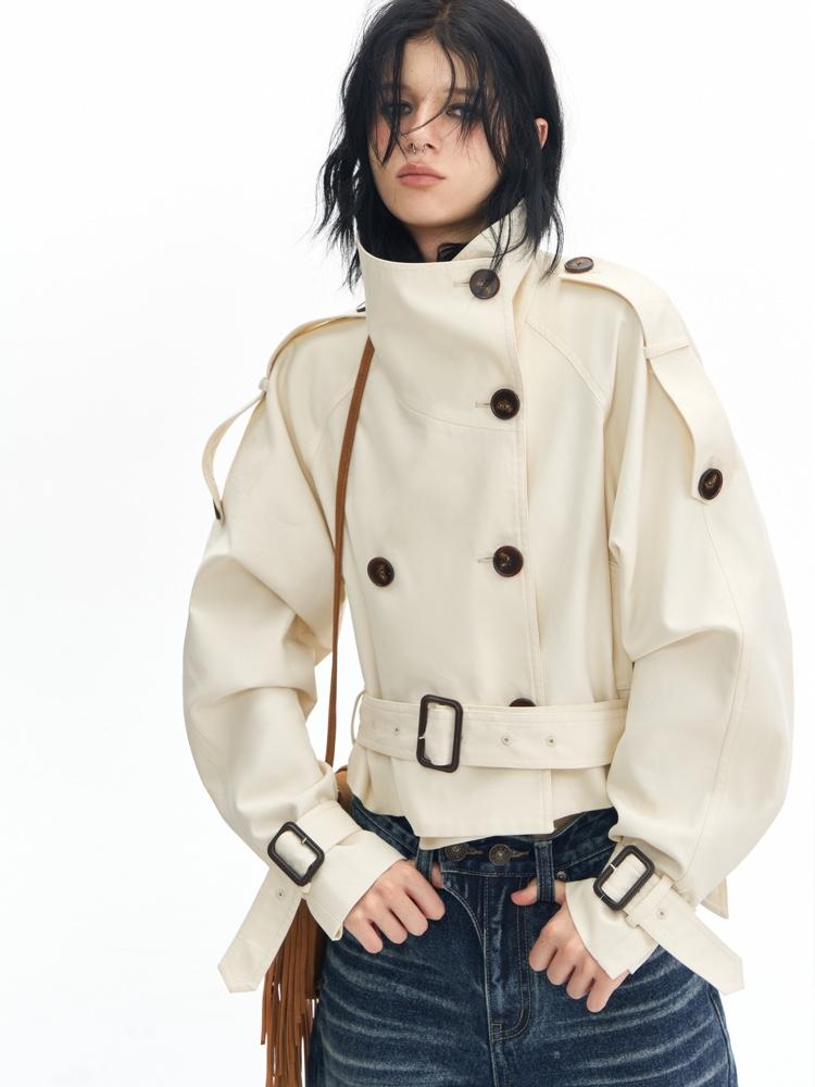 Deleteex Classic double-breasted short coat