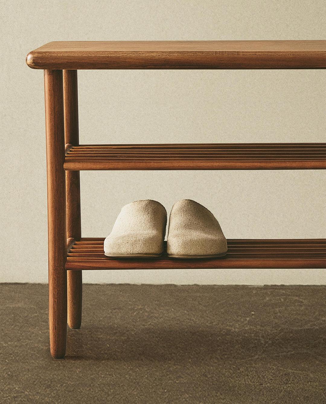 아카시아 신발장 벤치