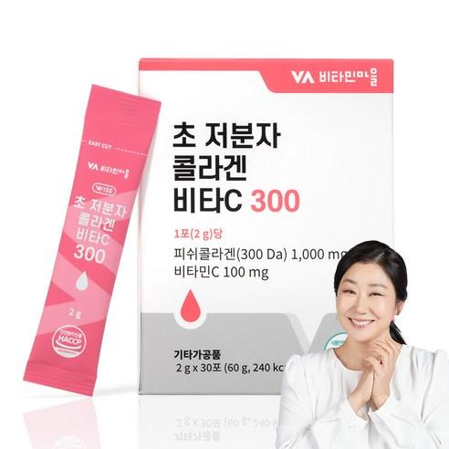 비타민마을 초 저분자 콜라겐 비타민C 300 30p, 60g, 1개 - 히알루론산/콜라겐 | 쿠팡