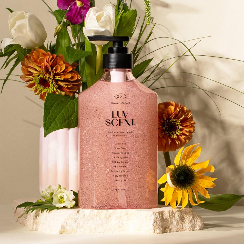 럽센트 스크럽 바디워시 500ml 플라워마켓 화이트튤립향 1개