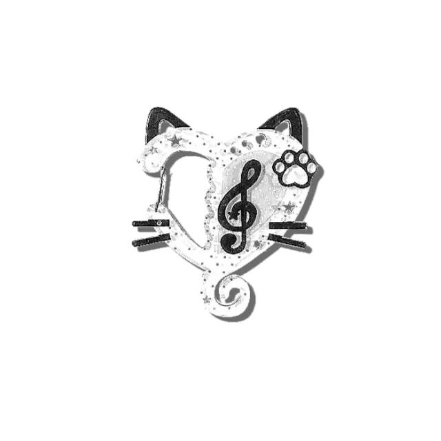 𓂃 🎵₊⋆ 도트 네코 음표 고양이 카라비너 키링