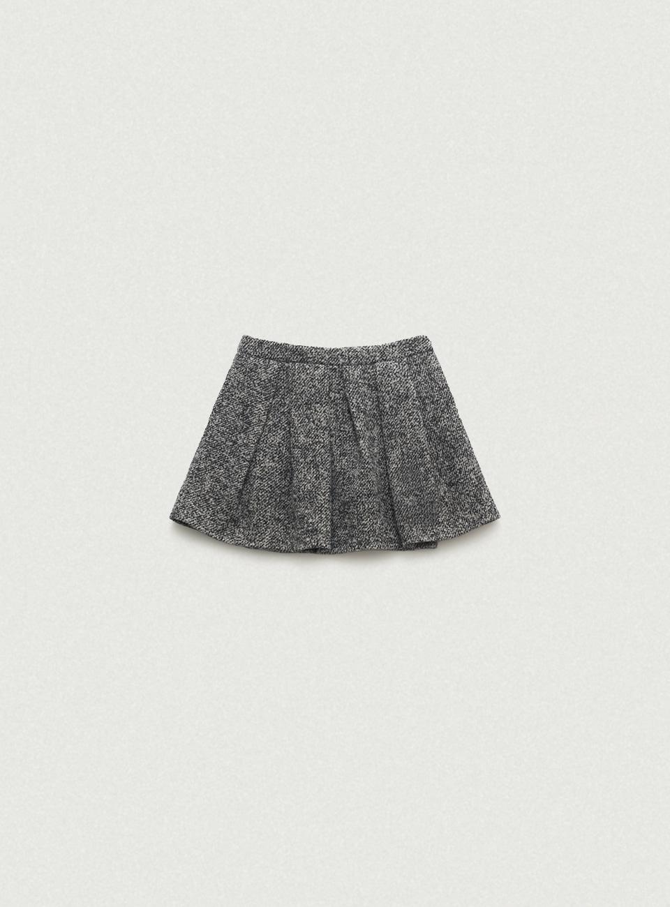 Fae Handmade Wool Mini Skirt_Charcoal