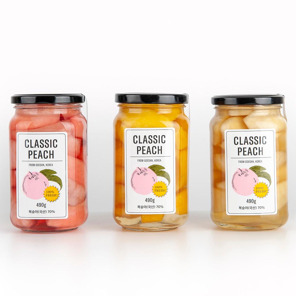 복숭아 병조림 황도 백도 핑크백도