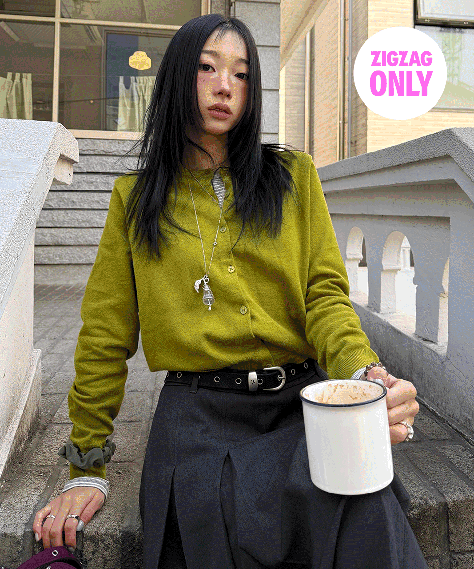 스파오 [아가리어터/패션애완쏭 세희PICK💖] [소프트얀] 라운드넥 카디건_SPCKG23W01