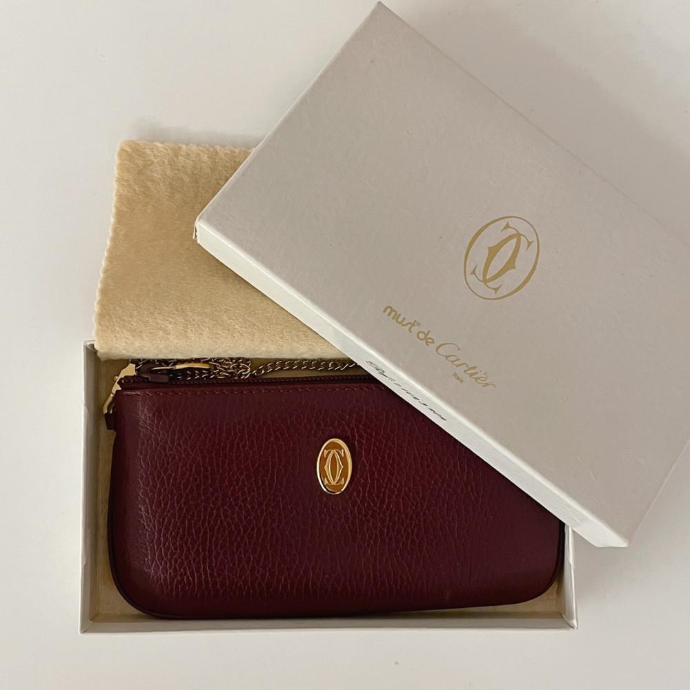 [중고] 까르띠에 미니 파우치백 파우치 동전지갑 미니백
