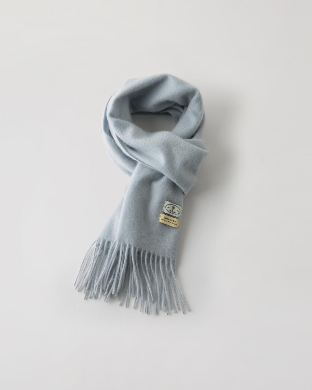 Fondant cashmere muffler -  sky